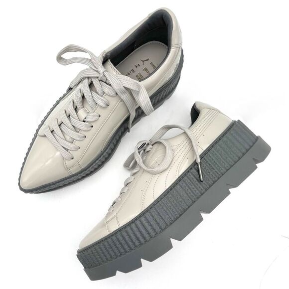 Puma x Fenty Pointy Creeper Sneaker Size 8 Patent Dove Gray Rihanna Platform - Picture 5 of 16